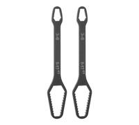QUARKZMAN 2pz 3-17mm Chiavi Torx Universali Multifunzionali a Doppia Estremità 0,14" Spessore 5,9" Lunghezza Chiavi a Cricchetto Regolabili Autoserranti Elettroforesi, Nero