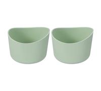 QUARKZMAN 2pz 7cm Copertura Silicone Protettiva Bottiglia d'Acqua da 12-24 Oz, Copertura Silicone Antiscivolo Fondo Bottiglia, Accessori Tazze Dalla Forma Irregolare, Verde Chiaro