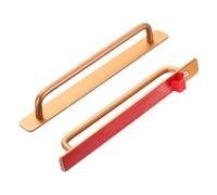 QUARKZMAN 2pz Adesivo Porta Maniglia 9,6" Nessuna Foratura Armadio Porta Attacca Maniglia Cassetto Maniglie Alluminio Lega per Cucina Armadio Finestra Scorrevole Armadio Porta Oro Tono