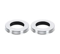 QUARKZMAN 2pz Anelli di Base per Rubinetto, 2.13"x1.26"(OD x ID) Rondelle in Acciaio Inossidabile Placcato in Elettroplaccatura Fissaggi Tappo Foro Rubinetto per Rubinetti Bagno, Argento