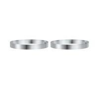 QUARKZMAN 2Pz Anello per Torta Rotondo 16cm x 2cm Acciaio Inossidabile Senza Saldature per Dolci Specchio Rivestimento per Cottura Torta Inglese frittella Crumpet Strumento di Lavorazione