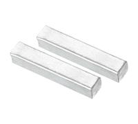 QUARKZMAN 2pz Asta per Spindle Porta, 40mm Lunghezza Asta per Spindle Porta Quadrata, Ricambi per Serratura Porta Asta Serratura Porta Ferro per Maggior Parte Tipi Maniglie Porte, Argento