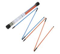 QUARKZMAN 2pz Bastone Indicatore Golf, Lunghezza Totale 122cm, Bastone di Allineamento Pieghevole Pratica di Golf Strumento per Praticare Swing Puntare Allenare, Blu, Arancione