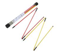 QUARKZMAN 2pz Bastone Indicatore Golf, Lunghezza Totale 122cm, Bastone di Allineamento Pieghevole Pratica di Golf Strumento per Praticare Swing Puntare Allenare, Rosso, Giallo