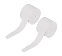 QUARKZMAN 2pz Batteria Bacchetta Nastro Bacchetta Grip Bacchetta Avvolgimento Anti Slip 27mm(1") Larghezza 1.1m per Batteria Percussioni Tamburi Accessori Bianco