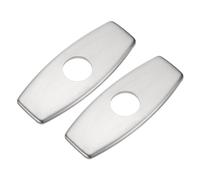 QUARKZMAN 2pz Bocchetta per Piastra Copertura 6 Pollici Argento Spazzolato | per Foro, Piastra Copertura per Lavandino, Acciaio Inossidabile, per Rubinetto Lavandino Bagno o Cucina, Rotondo