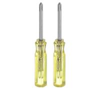QUARKZMAN 2pz Cacciavite a Croce Mini Phillips Ph0 2mm Testa Piatto Magnetica 45mm Lunghezza per Riparazioni di Piccoli Elettrodomestici, Giallo