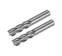 QUARKZMAN 2pz Carburo Estremità Frese 4 taglienti 13mm / 0,51" Alta velocità Acciaio CNC Fresatura Fresa Punte Utensile con Dritto Gambo per Alluminio Acciaio Taglio Lavorazione dei metalli