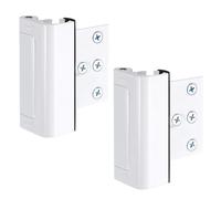 QUARKZMAN 2pz Casa Sicurezza Porta Blocco Porta Rinforzo Blocco 3" Fermo Resistenza 800 Libbre Anteriore Porta Calcio Sicurezza Protezione per Versa Oscillante Porta Bianco
