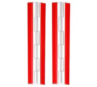 QUARKZMAN 2pz Cerniere in Acrilico, 200x45mm Cerniera Trasparente Autoadesiva con Cerniere Piano Continue Albero in Acciaio Inossidabile per Armadio Cassetto Espositore