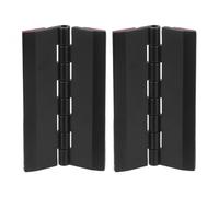 QUARKZMAN 2pz Cerniere in Acrilico, 75x45mm Cerniera Pieghevole Continua Autoadesiva per Armadio Cassetto Fai da Te Stand Espositivo, Nero