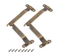 QUARKZMAN 2pz Cerniere Pieghevoli per Coperchio, Cerniere Girevoli a 180° in Ferro, Sostegno per Coperchio di Armadio Scatole di Legno