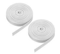 QUARKZMAN 2Pz Cinghie Per Tapparelle 6 m, 16mm, Avvolgitore a Vite Per Tapparelle, Avvolgitore a Cinghia Per Montaggio Esterno, Porte, Finestre, Tapparelle, Nastro Per Cinghia, Nero/Bianco