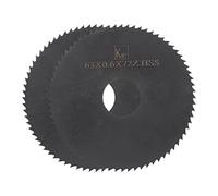 QUARKZMAN 2pz Circolare Sega Lame 63mm x 16mm x 0.6mm 72 Denti Nitruro Rivestito Alta Velocità Acciaio (HSS) Fresatura Frese per Alluminio Lega Metallo Plastica Legno