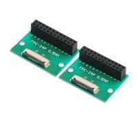 QUARKZMAN 2pz Connettore Scheda Ffc Fpc 24 Pin 0.5mm Socket Striscia Femmina Doppia File da 2.54mm Adattatore Scheda Convertitore Pcb Lettori Dvd/Fotocamere Digitali/Computer Portatili