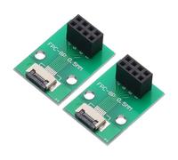 QUARKZMAN 2pz Connettore Scheda FFC FPC 8 Pin 0.5mm Presa a 2.54mm Doppia File Femmina Striscia Intestazione Adattatore, Scheda Convertitore PCB per Tv Lcd/Fotocamere Digitali/Computer