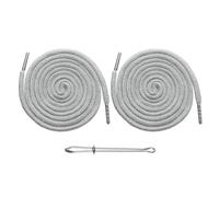 QUARKZMAN 2pz Cordoni con Coulisse 130 cm Sostituzione Cordino per Cappuccio Strumento da Cucito con Infila-Ago Facile per Felpe Pantaloni Giacche Cappello Cappotti Borse, Grigio Chiaro