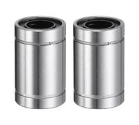 QUARKZMAN 2pz Cuscinetto Lineare Lm8Uu 8mm Foro 15mm OD 24mm Lunghezza Cuscinetti Sfera Lineari Doppio Lato Cuscinetto Sigillato Gomma Acciaio per Macchina CNC Stampante 3D Imballaggio