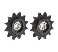 QUARKZMAN 2pz DIN(ISO 08B Pignone Tenditore per Catena Rulli Foro 8mm | Pignone Tenditore Cuscinetto a Singola Riga Tipo B, Passo 1/2", Temprato, 1/2" Denti