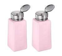 QUARKZMAN 2pz Dispenser Pompaggio Liquidi Alcolico 250ML Dispenser Rimozione Smalto per Unghie Bottiglia Vuota Rosa