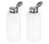 QUARKZMAN 2pz Dispenser Pompaggio Liquidi Alcolico 500ML Dispenser Rimozione Smalto per Unghie Bottiglia Vuota Bianco
