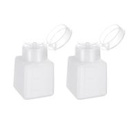 QUARKZMAN 2pz Distributore Alcool Solvente 150ml(5.1oz) Tipo Pressione Pompa Erogatore Liquidi Antispruzzo Sicuro Esd Coperchio Plastica Sigillante per Alcol, Smalto Unghie Struccante Bianco