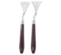 QUARKZMAN 2pz E1 E2 Set Spatole per Pittura Spatola Artistica Acciaio Inossidabile Coltelli Pallet Verniciatura Raschietti con Manico Plastica per Diffusione Miscelazione Olio Acrilico