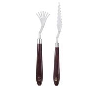 QUARKZMAN 2pz E3 E4 Set Spatole per Pittura Spatola Artistica Acciaio Inossidabile Coltelli Pallet Verniciatura Raschietti con Manico Plastica per Diffusione Miscelazione Olio Acrilico