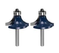 QUARKZMAN 2pz Fresa per Bordi Arrotondati 1/4 Attacco 1" Punta Arrotondata con Bordo con Punta Carburo Raggio con Guida Cuscinetto Fresa per Lavorazione Legno