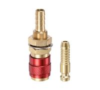 QUARKZMAN 2pz Gas e Acqua Connettore Rapido per Tubo Diametro Interno 8mm con Tubo Flessibile per TIG 12 18 20 27 Raccordi Rapido Attacco Torcia Saldatura Rilascio Gas Rosso