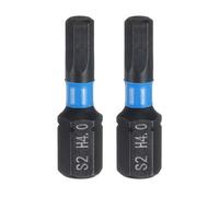 QUARKZMAN 2Pz H4.0 Inserti per Avvitatore Esagonale 1/4" Gambo Esagonale 25mm/1" Lunghezza Punte per Cacciavite Magnetico Esagonali in Acciaio S2 per Trapano Elettrico Qualità