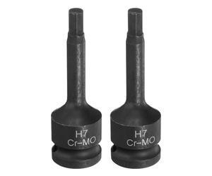 QUARKZMAN 2pz H7 (7mm) Presa Esagonale a Impatto 1/2" Prese Azionamento Acciaio CR-MO Prolunga Presa Cacciavite per Chiavi a Cricchetto Elettriche Fissaggio Viti