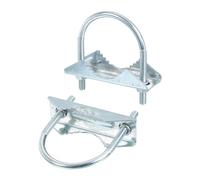 QUARKZMAN 2pz Kit di Staffe a Croce per Supporto di Antenna Morsetto a U per Hardware Montaggio Palo, M6x52x75mm