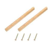 QUARKZMAN 2pz Legno Cassetto Maniglie Maniglie Viti Set 224mm/8.82" Foro Spaziatura Non Finito Faggio Legno Armadi Cassetto Pomelli Maniglie Maniglie per Armadi Armadi Cassettiere Mobili