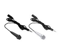 QUARKZMAN 2Pz Mini Microfono Piccolo Microfono Portatile Microfono Con Coperture Per Registrazione Vocale Canto Video Per Telefono Computer Notebook Nero, Argento