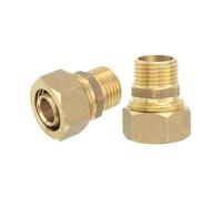 QUARKZMAN 2pz Ottone Compressione Tubo Raccordo 20mm Tubo OD x G1/2 Maschio Connettore Dritto Giunto Adattatore Giunto Raccordi