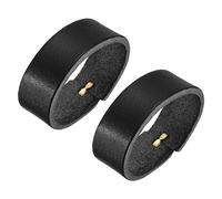 QUARKZMAN 2pz Pelle Cintura Passante Porta 11,5cm Esterno Sottopancia Cintura Cinturino Ring Fibbia per Fai-da-Te Craft Borsa Cintura Fissaggio (Nero)