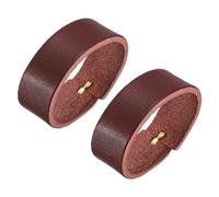 QUARKZMAN 2pz Pelle Cintura Passante Porta 11,5cm Esterno Sottopancia Cinturino Ring Fibbia per Fai-da-Te Craft Borsa Fissaggio (Rosso Marrone)