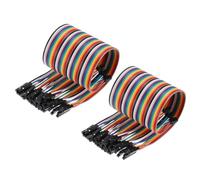QUARKZMAN 2pz Piatto Nastro Cavo 2.25mm a 2mm Passo 40 Perno Femmina a Femmina Arcobaleno Idc Piatto Nastro Cavo Connettore 21cm Lunghezza Cavi