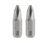 QUARKZMAN 2pz Punte Cacciavite Phillips PH2 1/4" Attacco Esagonale 25mm/1" Lunghezza Punte Incrociate Magnetiche Testa Esagonale in Acciaio S2 Punte Cacciavite