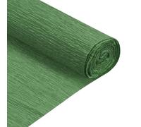 QUARKZMAN 2pz Rotolo di Carta Crespa 210cm Lunghezza 50cm Larghezza per Cerimonia Nozze Varie Grandi Feste Decorazione, Verde Scuro