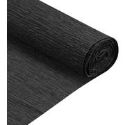 QUARKZMAN 2pz Rotolo di Carta Crespa 210cm Lunghezza 50cm Larghezza per Cerimonia Nozze Varie Grandi Feste Decorazione, Nero