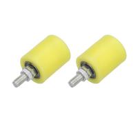 QUARKZMAN 2pz Scorrevole Cancello Guida Rullo 2.36" Rulli Nylon Cancello Supporto Assemblaggio Universale Porta Puleggia Ruote per Cancello Scorrevole Rotolamento Porta Elettrica Beige