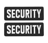 QUARKZMAN 2pz SECURITY Toppa con Gancio e Passante SECURITY Toppe Ricamate in Tessuto Resistente SECURITY Toppa per Gilet Giacche Vestiti Zaini Cappello Nero