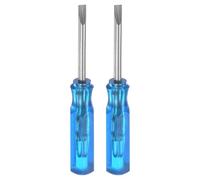 QUARKZMAN 2Pz Sl2.0 Mini Cacciavite a Taglio 2mm Testa Piatto Magnetica 45mm Lunghezza per Riparazioni di Piccoli Elettrodomestici, Blu