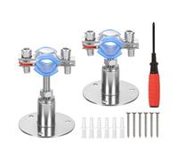 QUARKZMAN 2pz Staffa di Supporto per Tubo per Montaggio a Soffitto per Montaggio a Parete in Acciaio Inossidabile, Altezza Regolabile 30-50mm per Tubo Od 15-19mm