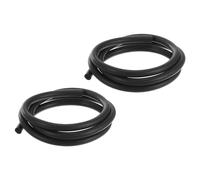 QUARKZMAN 2pz Striscia Tenuta Schiuma Silicone, 8mm(0.31") Dia 1m(3.28 Ft) Lunga Rotonda e Solida Barra Gomma Spugnosa per Guarnizioni Porte e Finestre Fai da Te Automobilistico, Nera