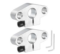 QUARKZMAN 2pz Supporto Asta Lineare Alluminio SHF10 per Asta da 10mm Diametro Staffa Montaggio per Guide Movimento Lineare per Macchine CNC Stampante 3D Attrezzature Automazione Tono Argento