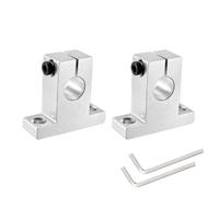 QUARKZMAN 2pz Supporto Asta Lineare in Alluminio SK12 per Asta Dia 12mm, Staffa Montaggio per Guide Movimento Lineare per Macchine CNC, Stampante 3D, Attrezzature Automazione, Tono Argento