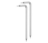 QUARKZMAN 2pz T6 Chiavi a Stella Torx Prova Manomissione 69mm / 2,72" Lunghezza Braccio Forma L 6 Punti Chiave Inglese Acciaio S2 Rivestito Cromo Utensile Manuale per Riparazioni Domestiche